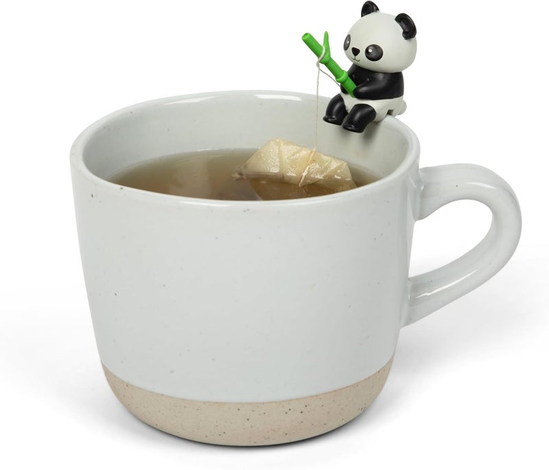 Tea Mates - 1pc Cute Fishing Panda - Tea Bag Holder and String Rest - Tea Accessory for Cup and Mug - Unique Funny Novelty Toy Gift Idea - Animal Figurine Drink Marker - Image 2